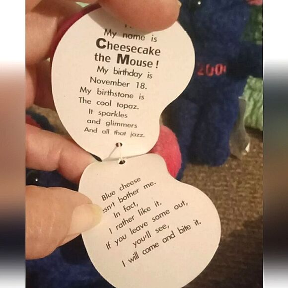 🩷Avon Vintage Full O' Beans Cheesecake The Mouse & Mini Keychain 2000 - Picture 5 of 5